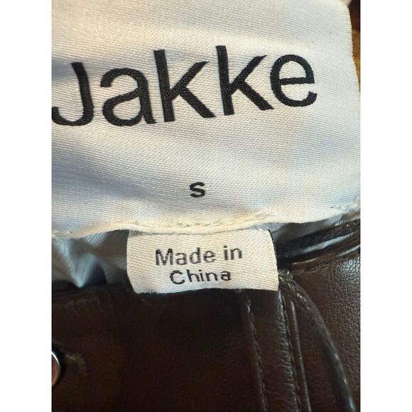 Jakke Women's High Rise Faux Leather Cindy Trousers Chocolate Small NWT - Picture 11 of 11